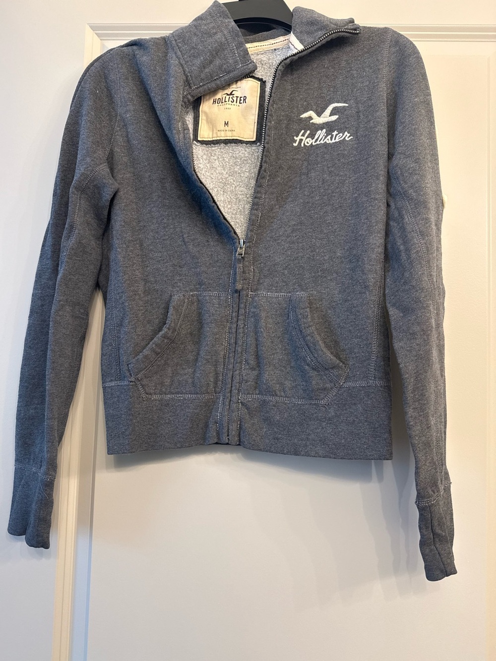 Hollister women's gray Full-Zip Hoodie